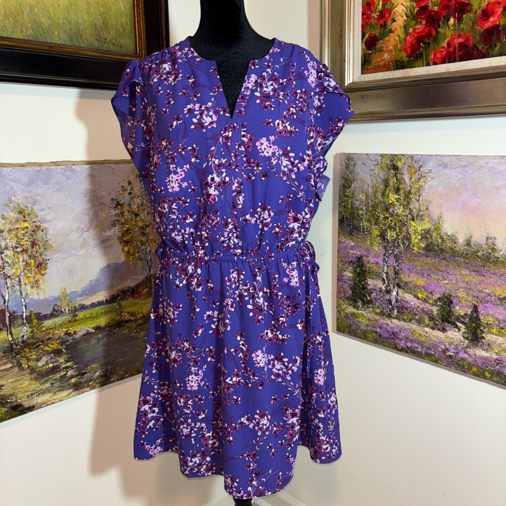 🌹 41 Hawthorn Purple Floral Dress